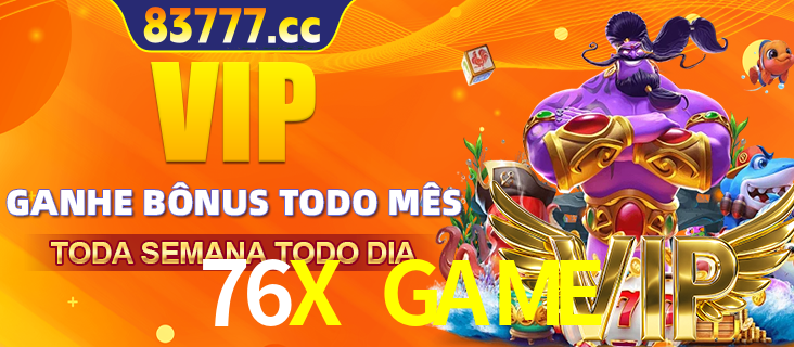 Banner promocional do 76X GAME oferecendo 100% de recompensas adicionais contínuas para quem fizer o login diário (Daily sign-in), com um mascote de coelho.