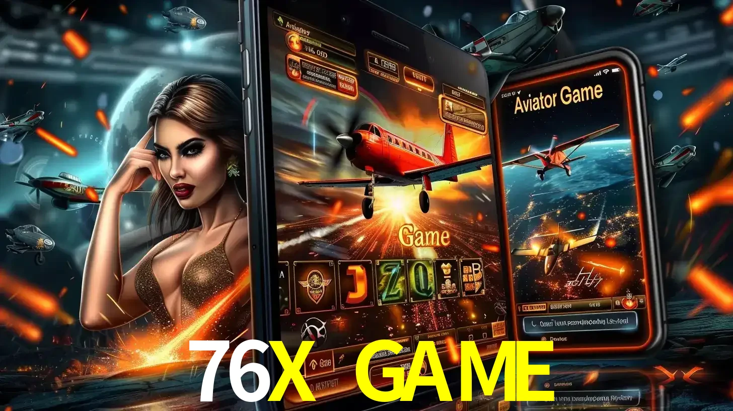 Mulher estilosa cercada por telas que exibem a jogabilidade do Aviator, capturando a intensidade e a estratégia deste popular crash game oferecido pelo 76X GAME.